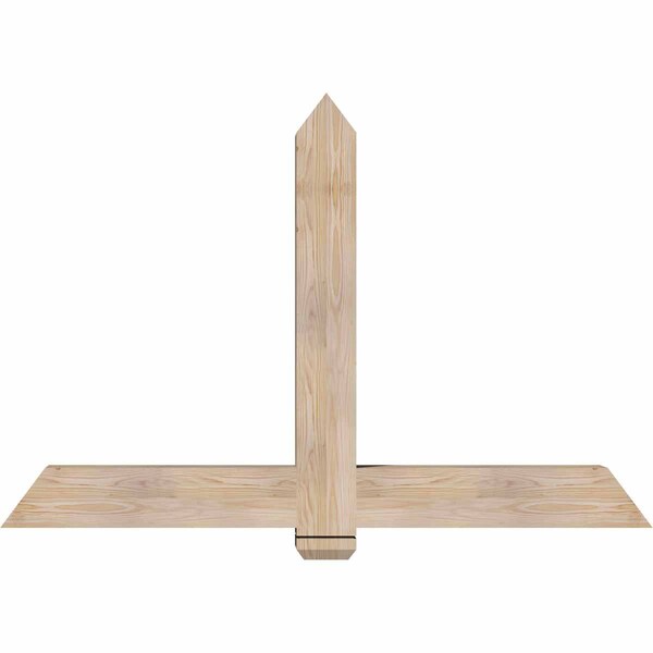Ekena Millwork Eugene Smooth Timber Gable Bracket, Douglas Fir, 60"W x 40"H x 5 1/2"D x 5 1/2"F, 16/12 Pitch GBW060X40X0606EUG00SDF - main